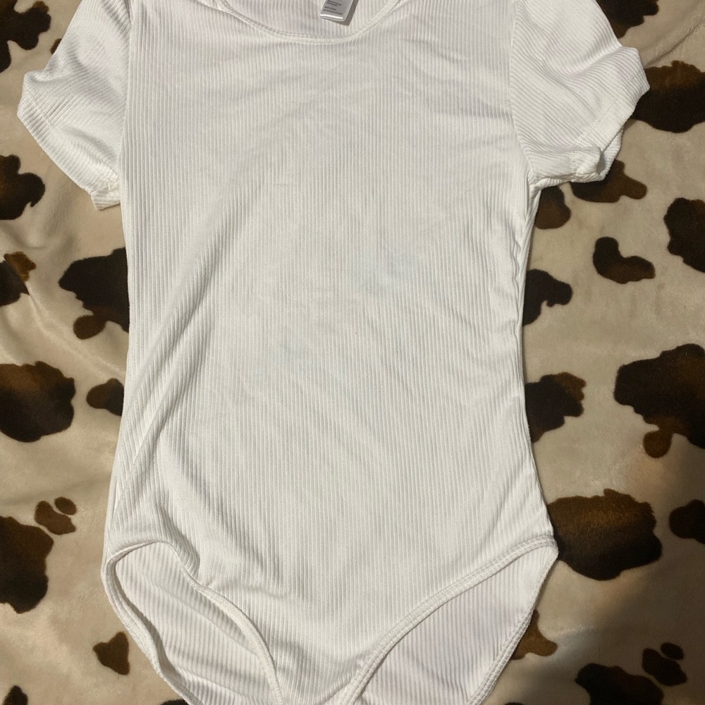 Just Be White Ribbed Top